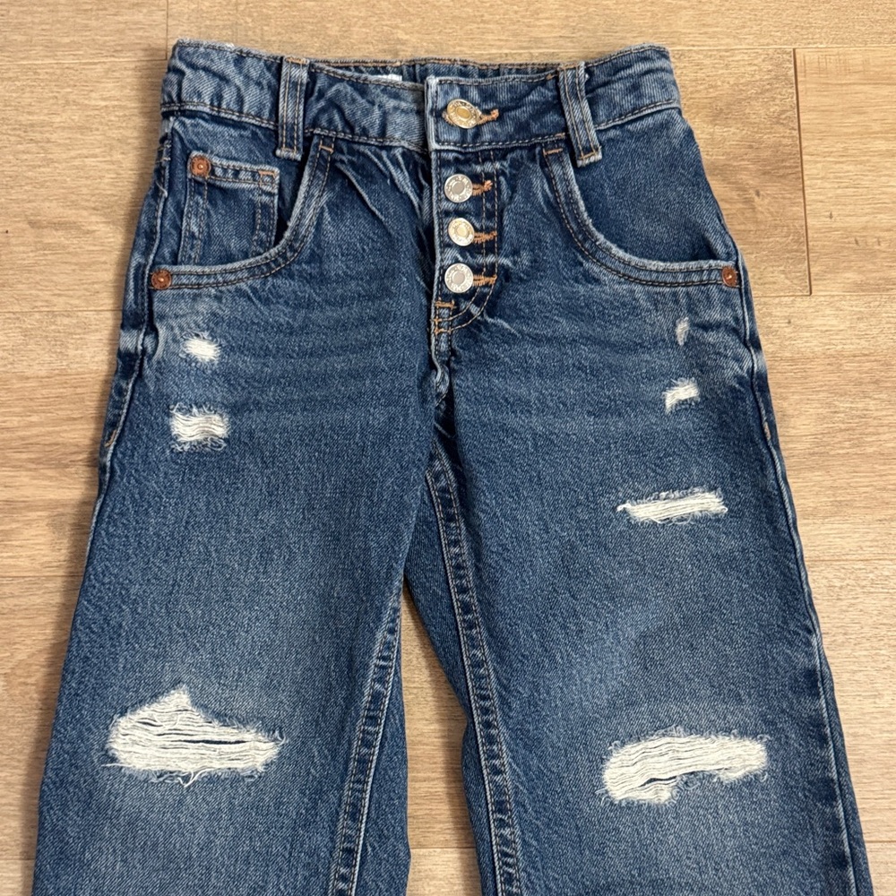 Zara Stylish Distressed Blue Kids Jeans - Picture 5 of 16